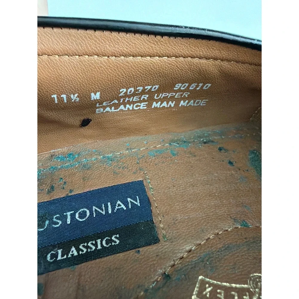 Bostonian Classics Mens 11.5 M Black Leather Kiltie Tassel Wingtip Loafers 20370